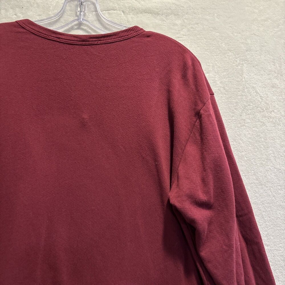 Wilt Ruffle Trim Asymmetrical Sweatshirt Burgundy Women's Size Small Lagenlook - Picture 9 of 14